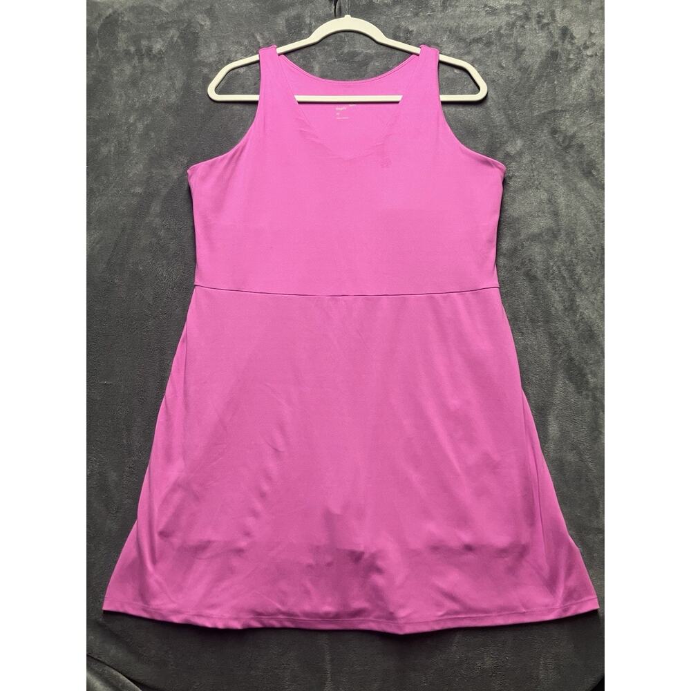 GapFit Womans Active Tank Dress XL Built-In Shorts/Shelf Bra Athleisure Preppy